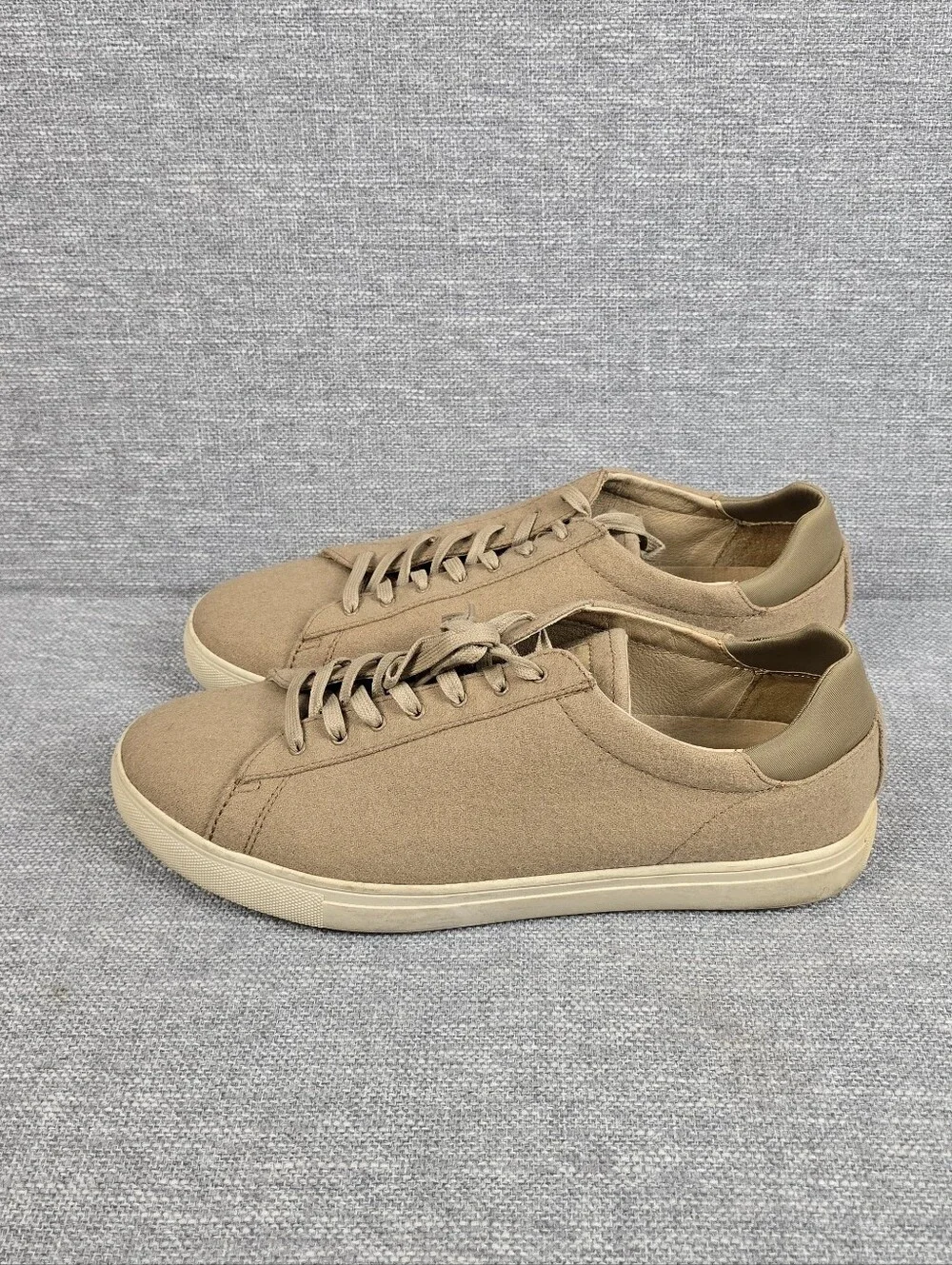 Clae Bradley Low Top Casual Wool Sneakers Tan Mens Sz 12